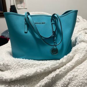 Michael Kors aquamarine large tote